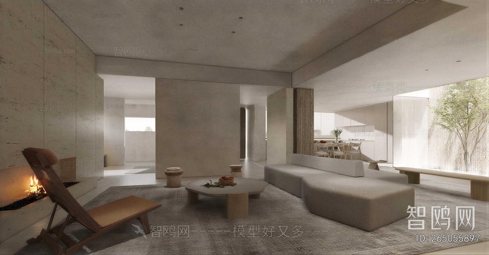 Wabi-sabi Style A Living Room