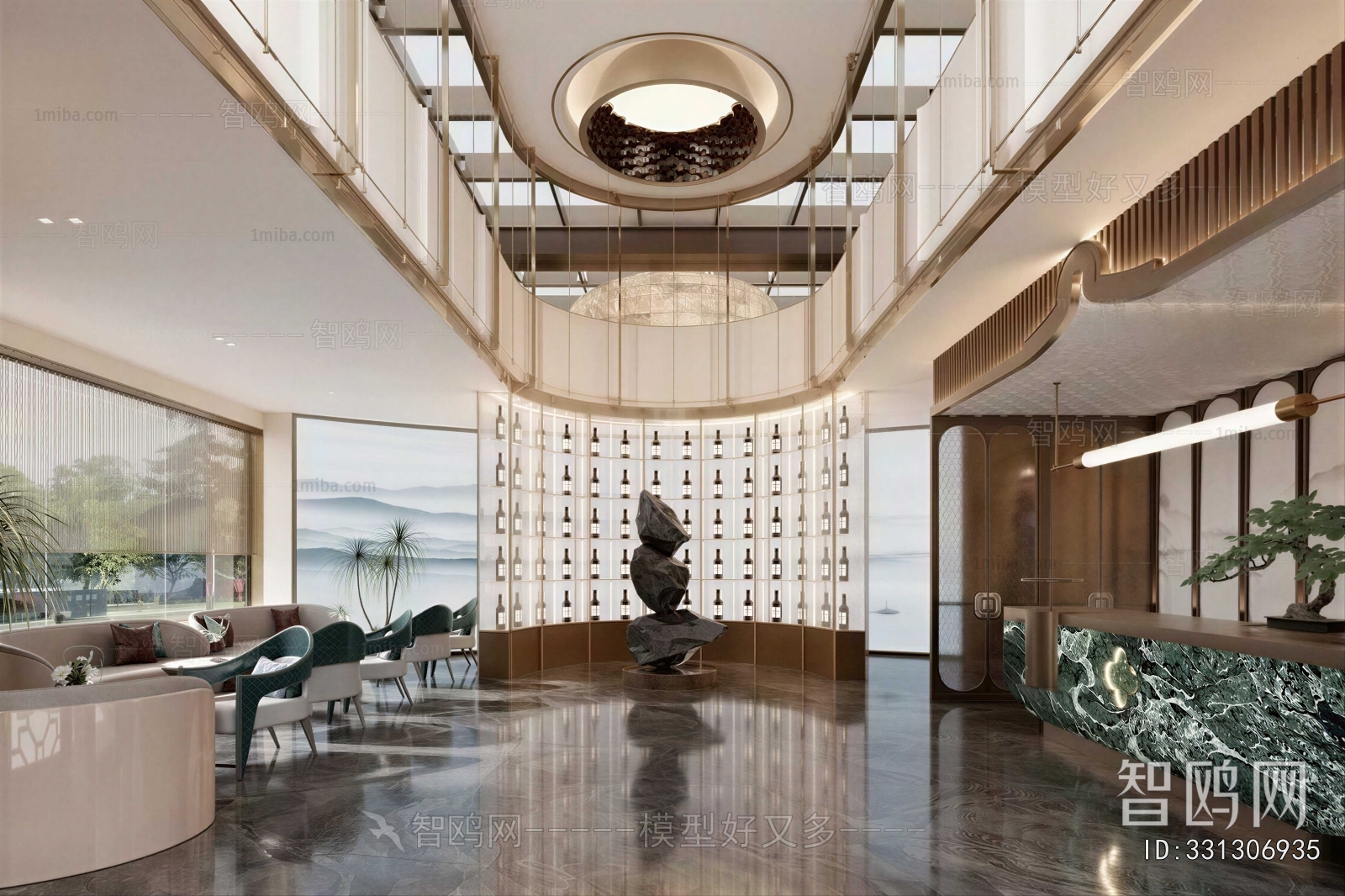 New Chinese Style Lobby Hall