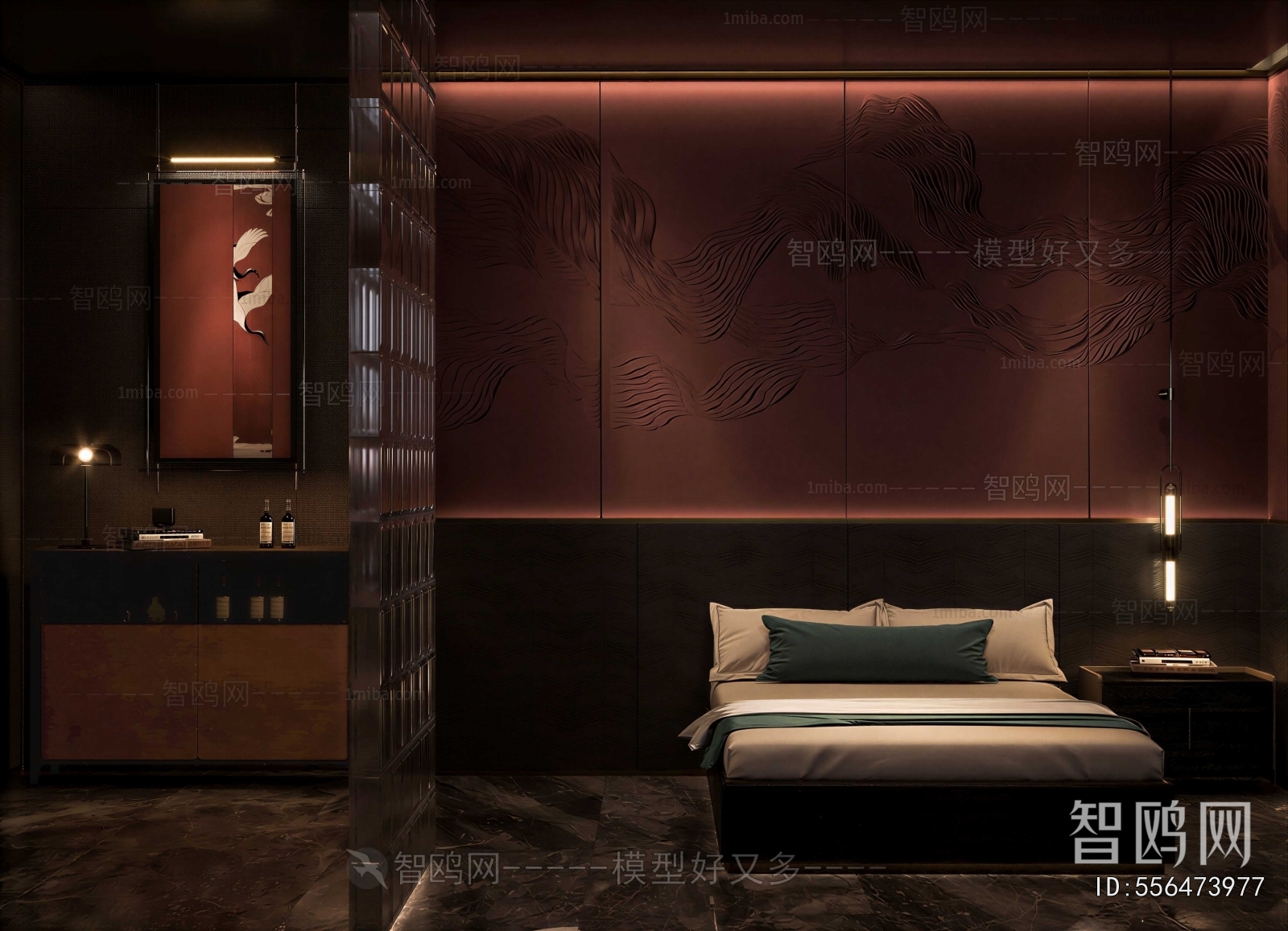 New Chinese Style Bedroom