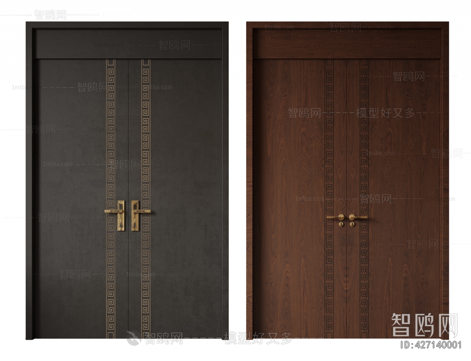 New Chinese Style Double Door