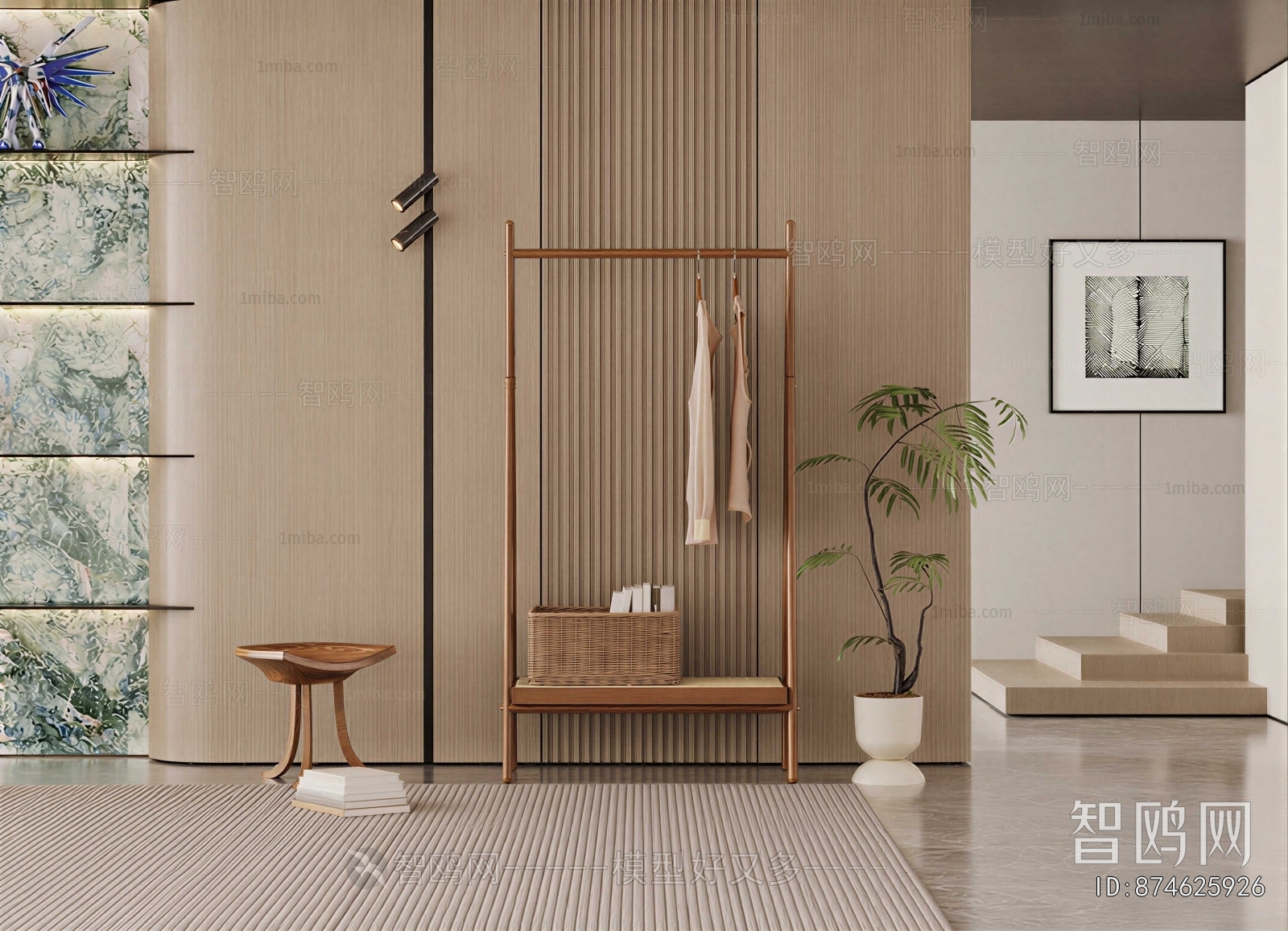 Wabi-sabi Style Coat Hanger