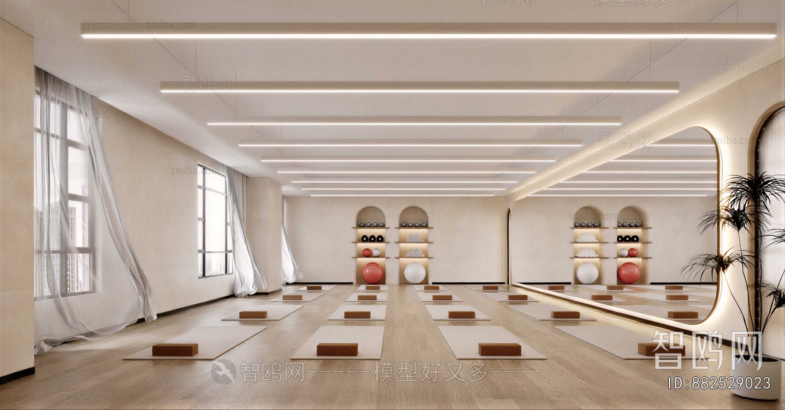 Modern Yoga Room