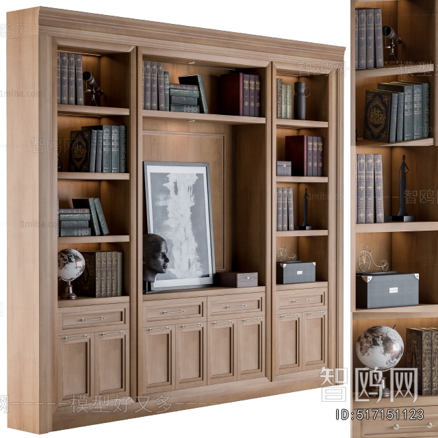 Simple European Style Bookcase