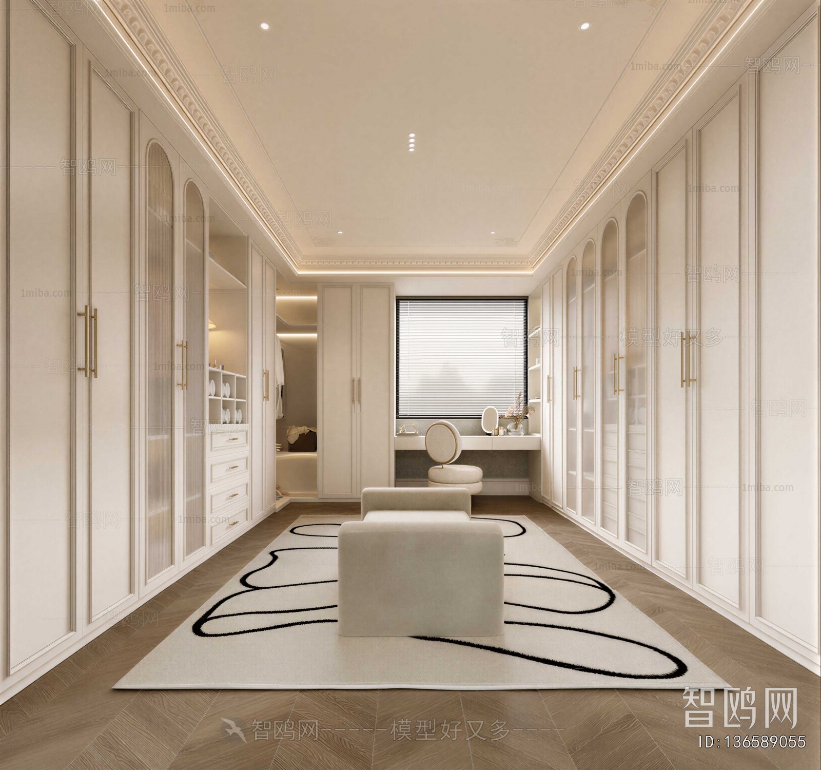 French Style Clothes Storage Area