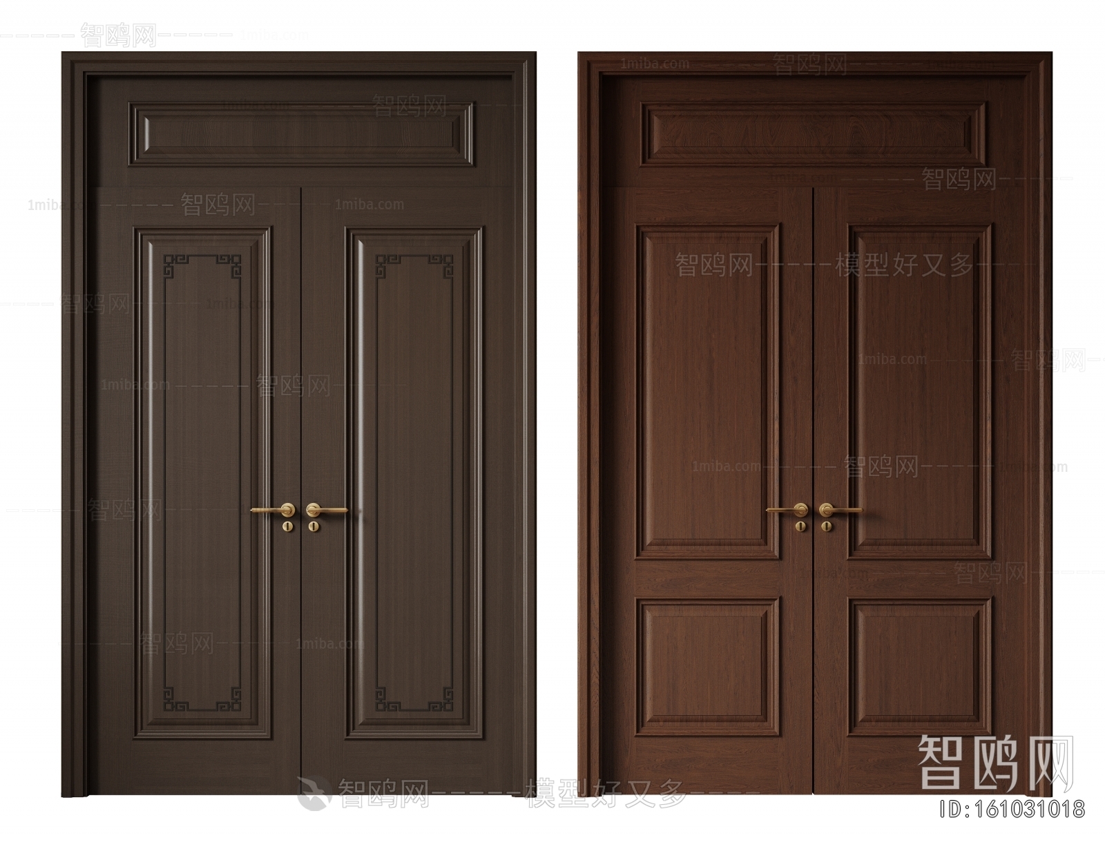 Simple European Style Double Door