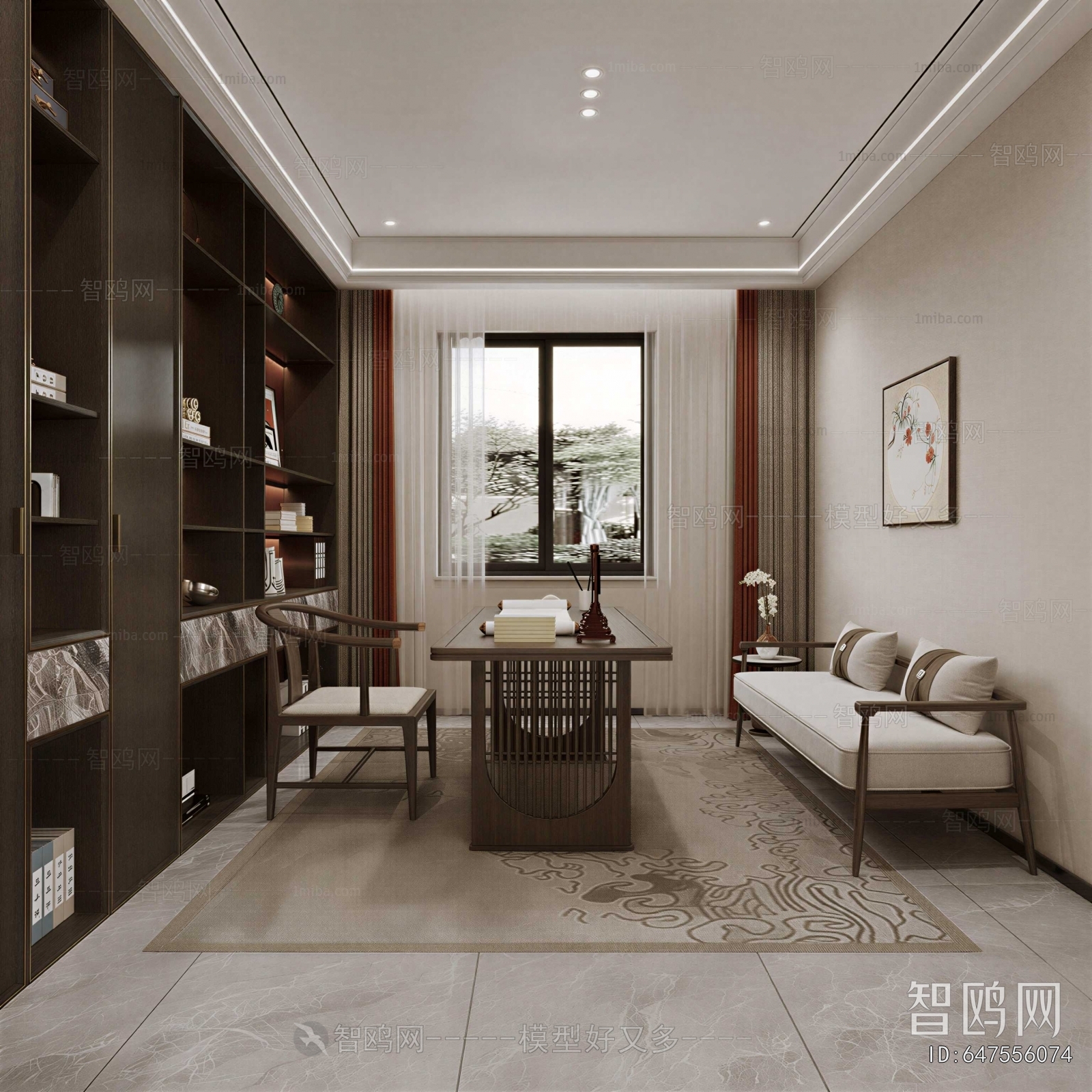 New Chinese Style Study Space