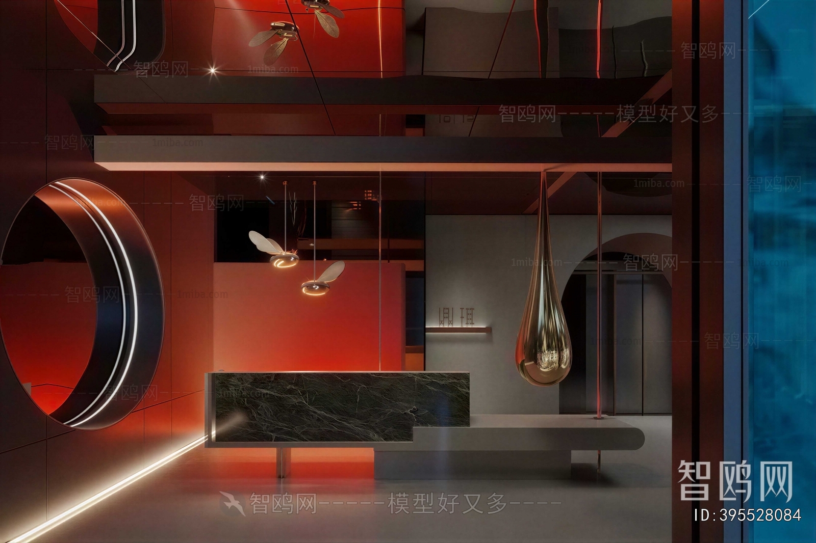 Modern Office Reception Desk