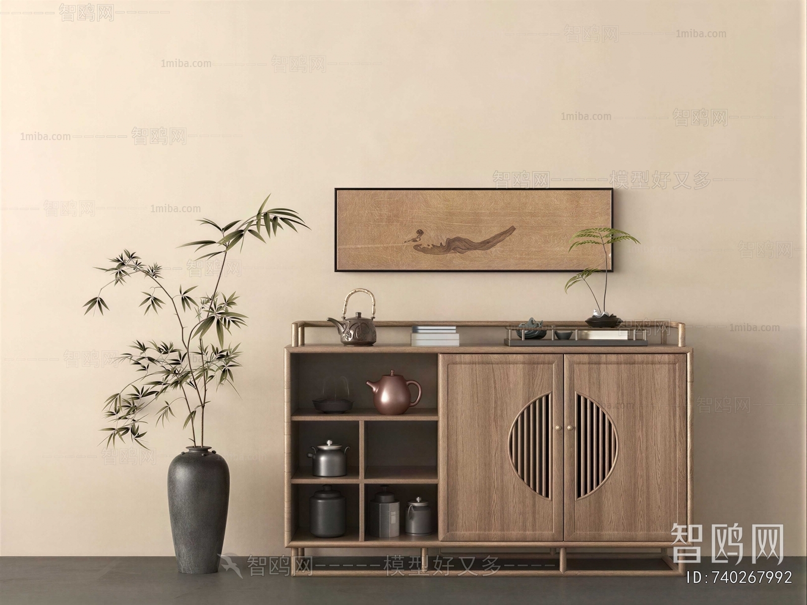 New Chinese Style Entrance Cabinet