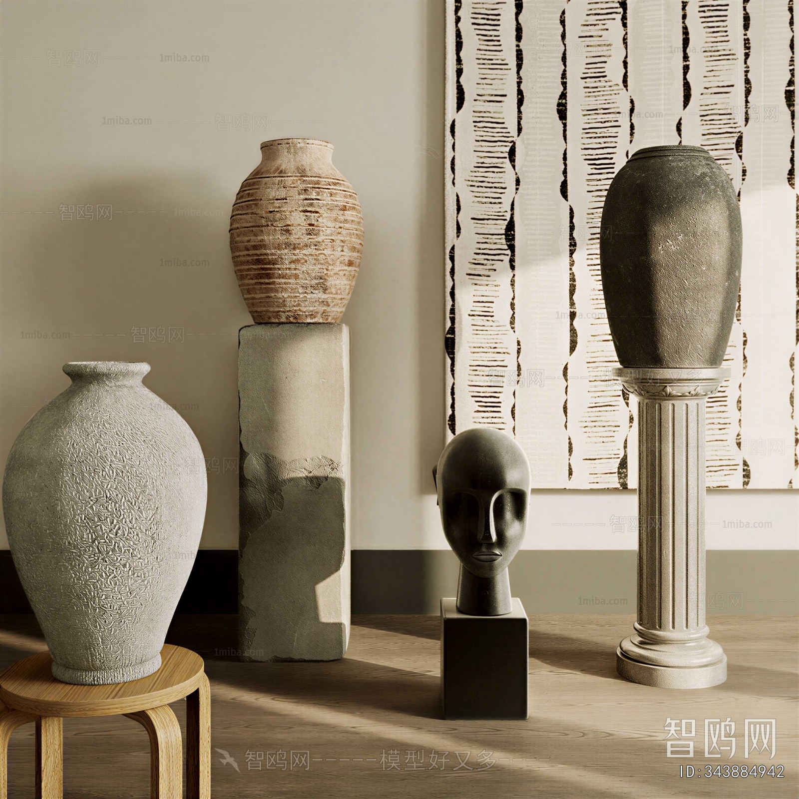 Wabi-sabi Style Clay Pot