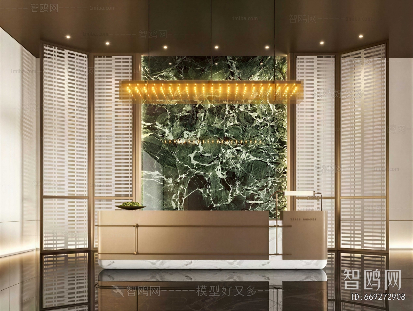 Modern Office Reception Desk