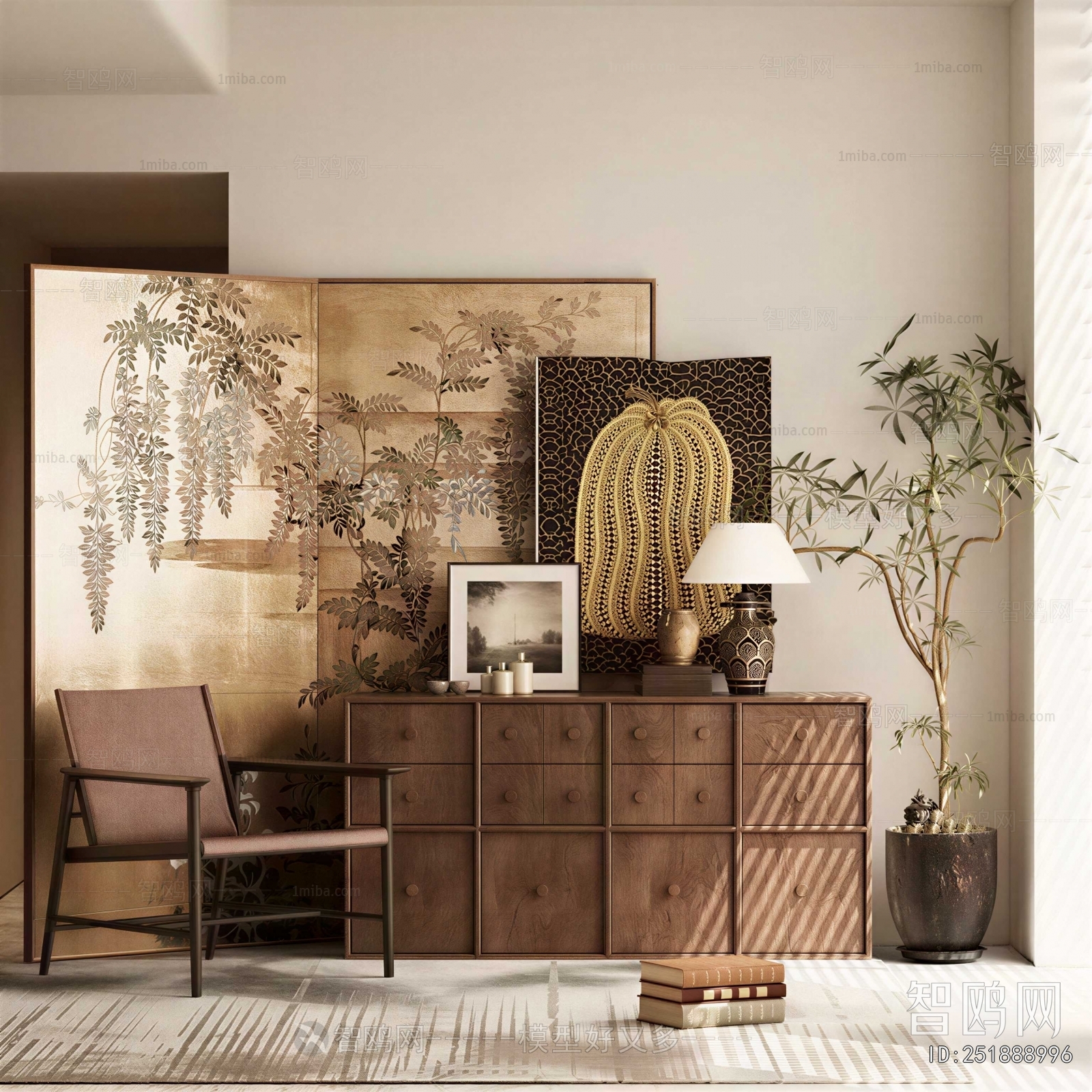 New Chinese Style Side Cabinet