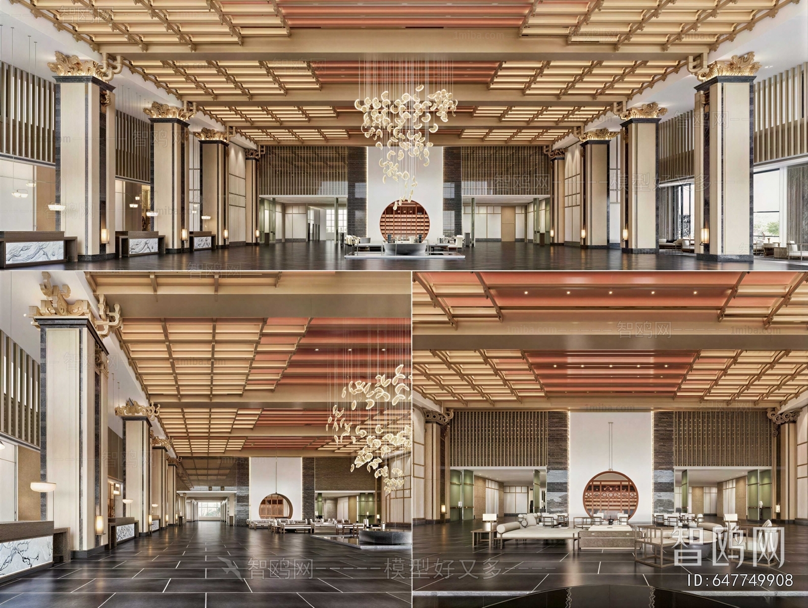 New Chinese Style Office Reception Desk