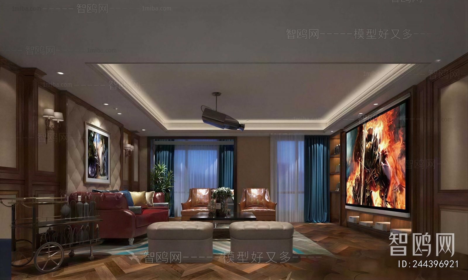 American Style Audiovisual Room