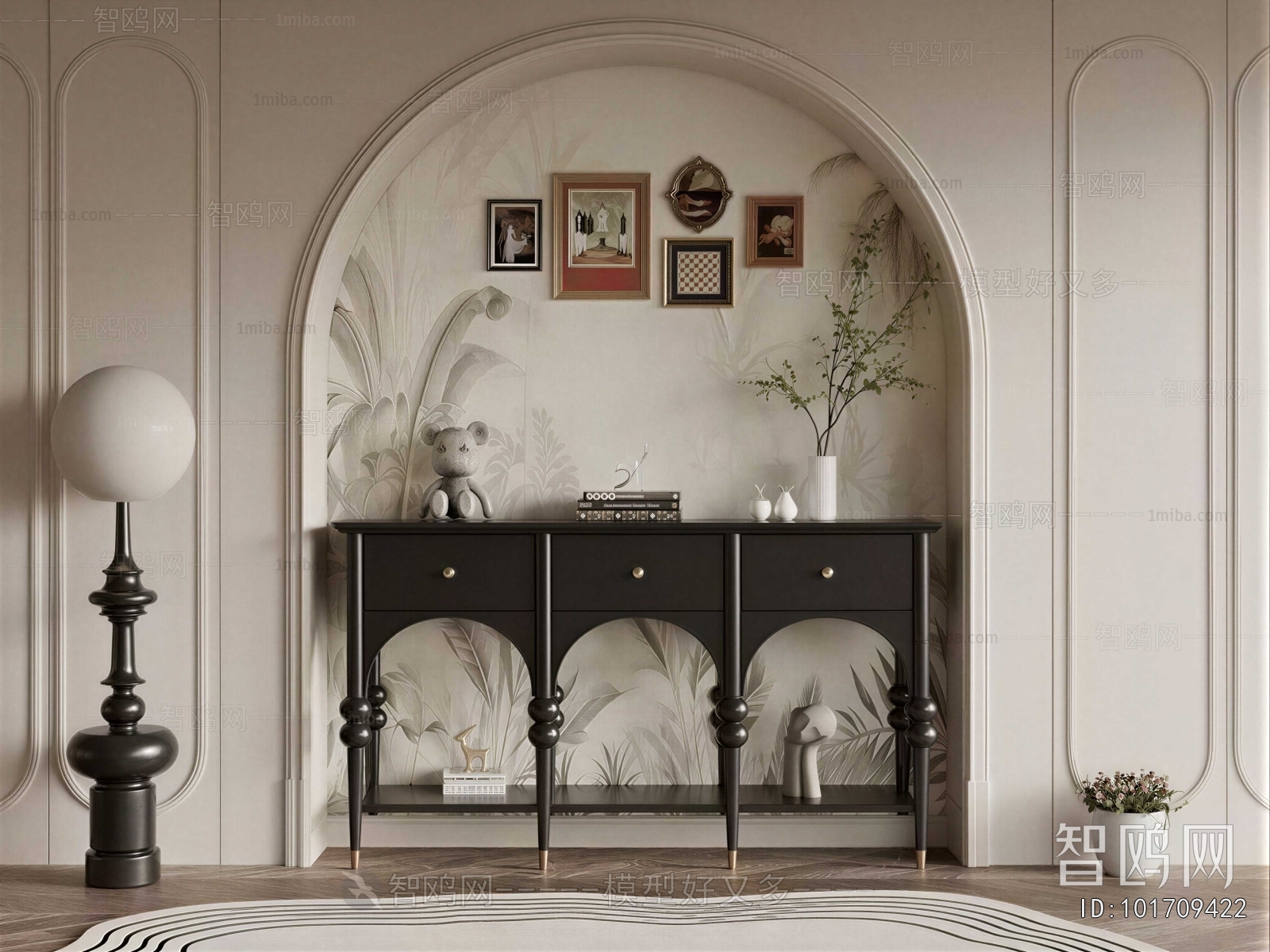 French Style Entrance Cabinet