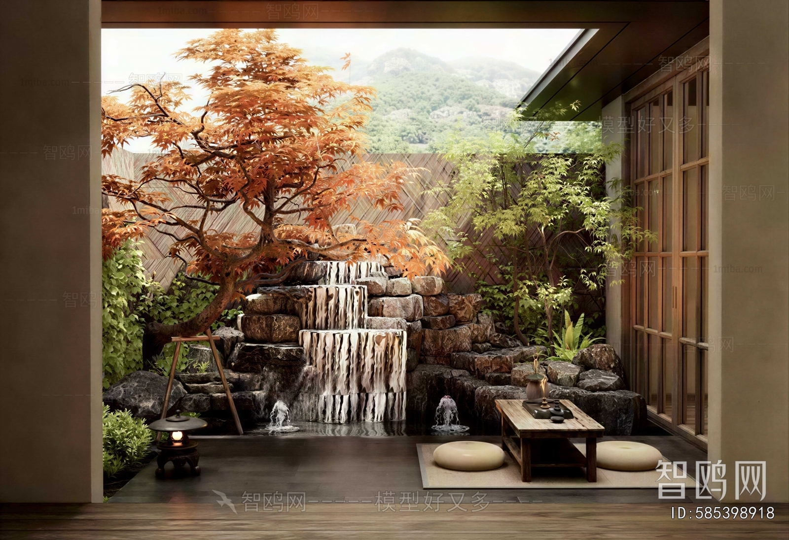 New Chinese Style Rockery Waterscape