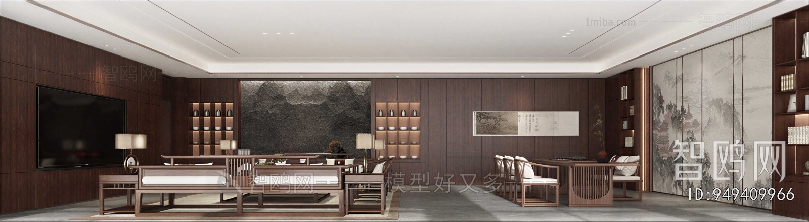 New Chinese Style A Living Room