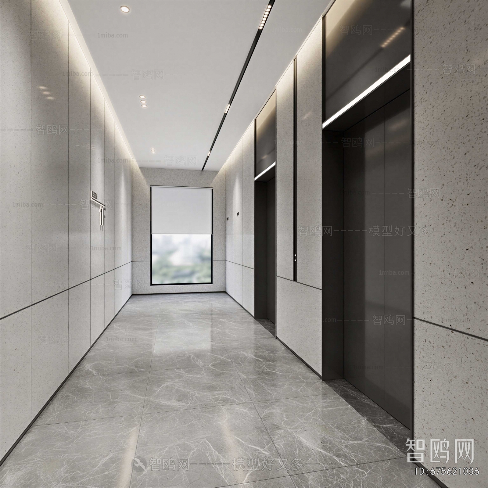 Modern Office Elevator Hall