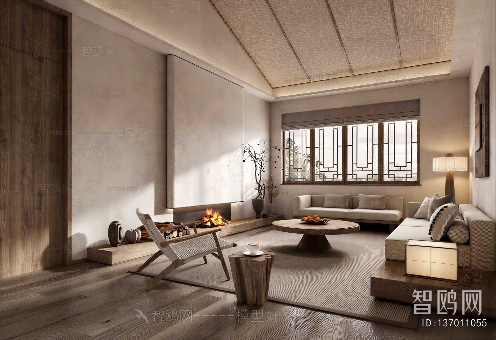 Wabi-sabi Style A Living Room