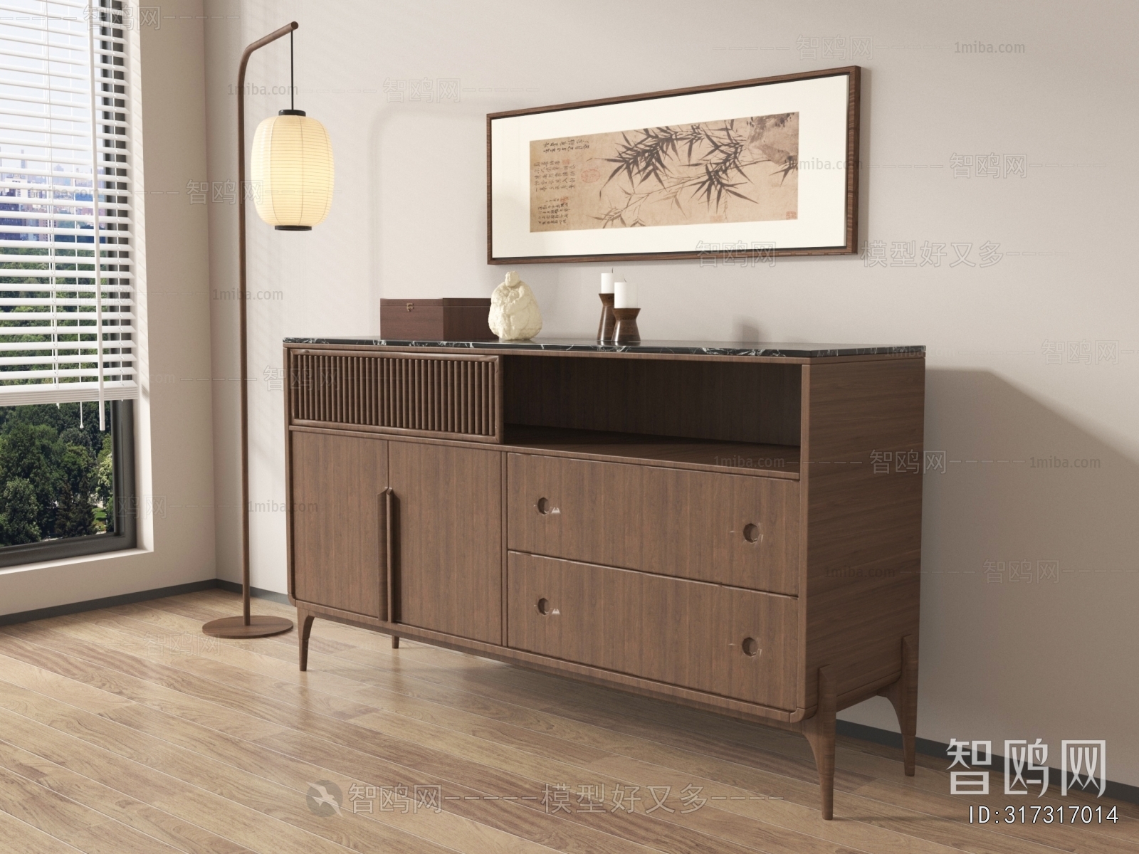 New Chinese Style Side Cabinet