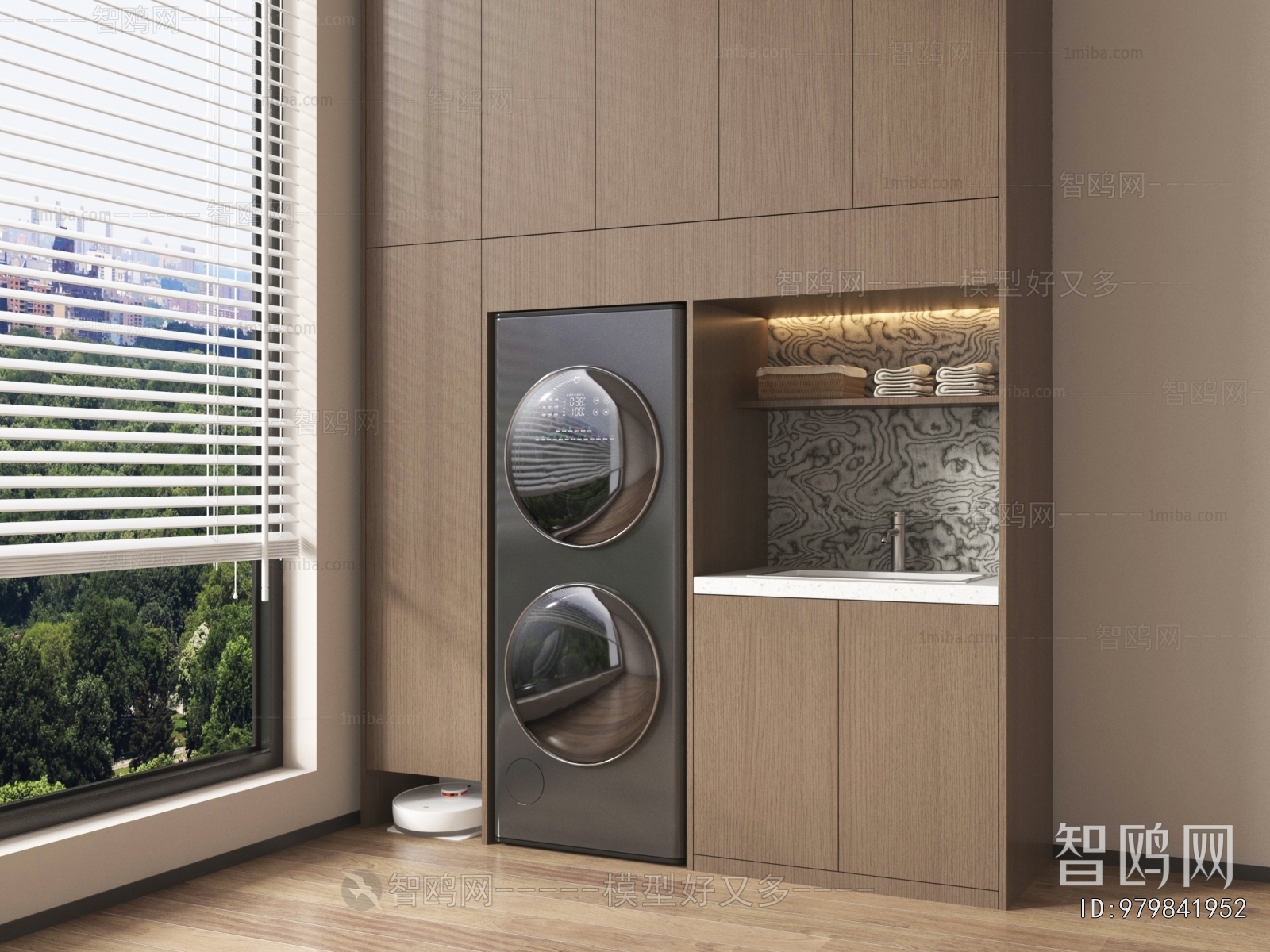 Modern Laundry Cabinet