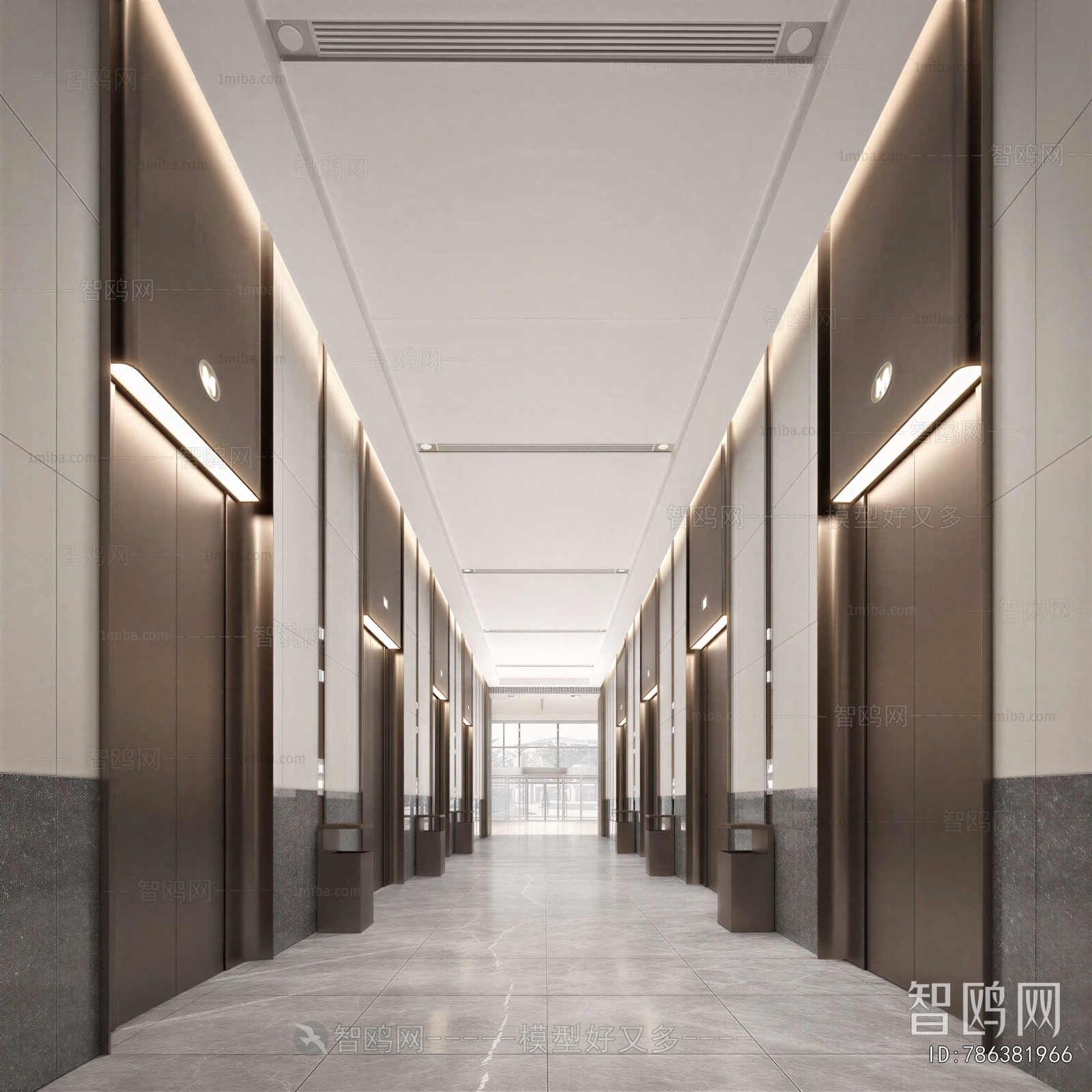 Modern Office Elevator Hall
