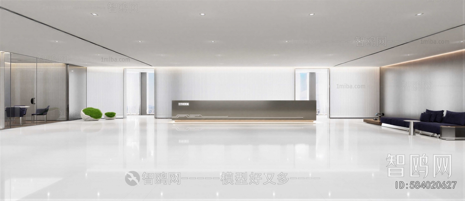 Modern Office Reception Desk