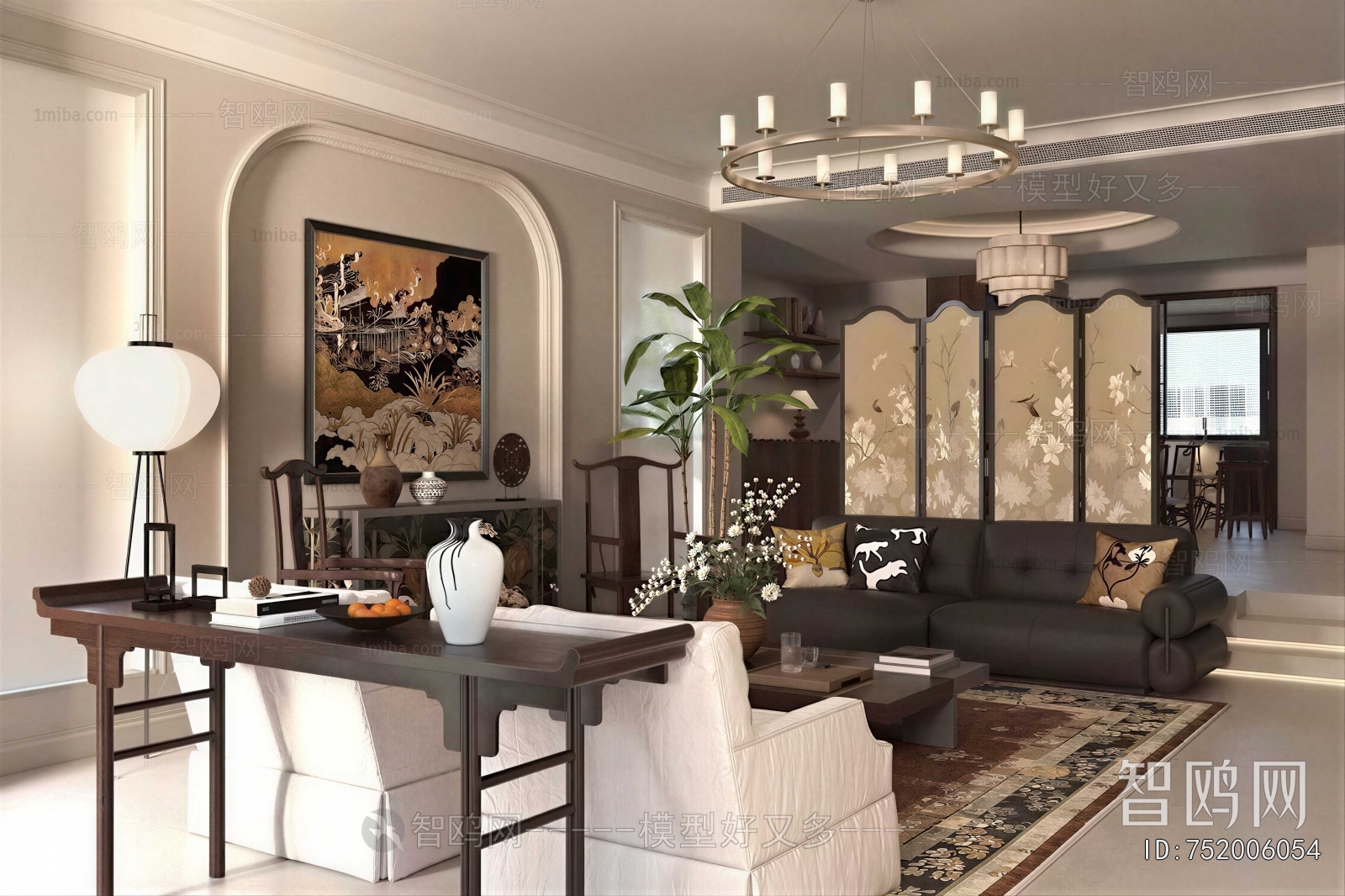 New Chinese Style A Living Room