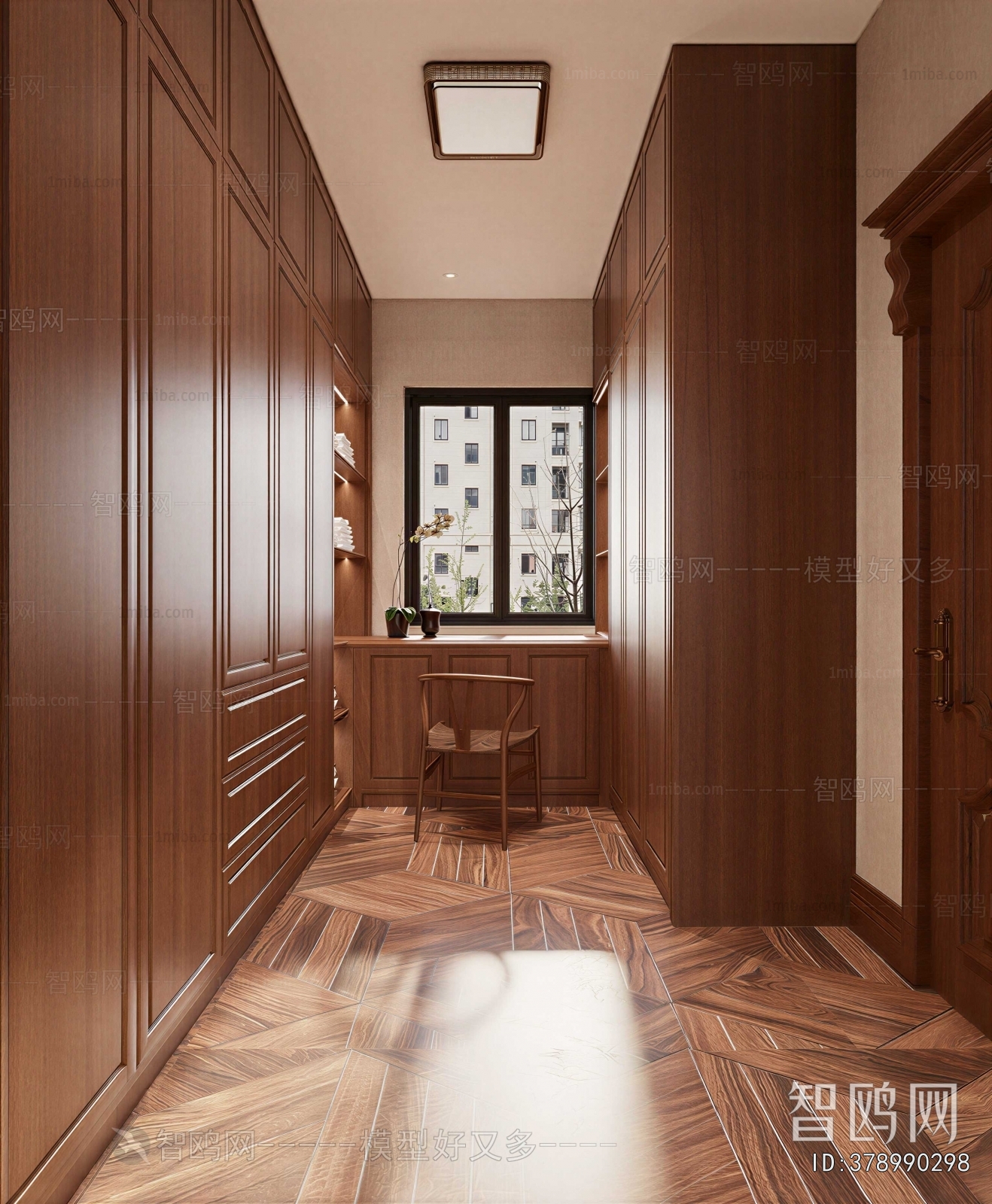 New Chinese Style Clothes Storage Area