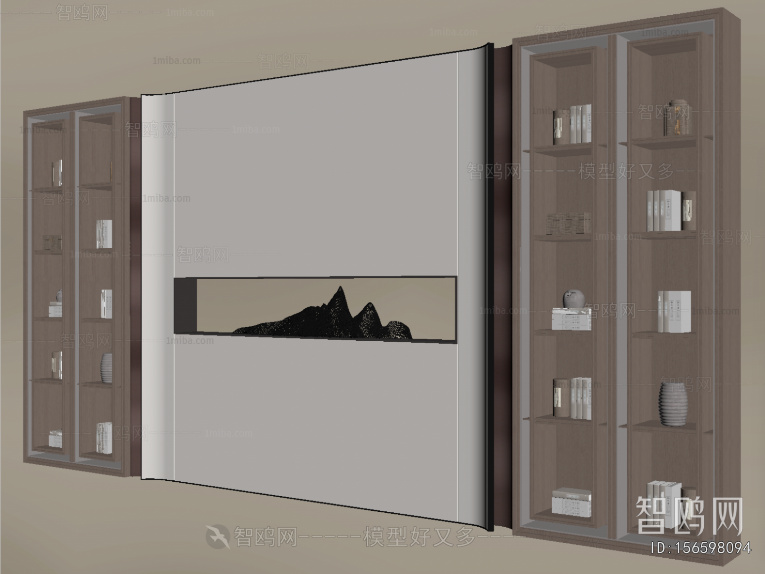 New Chinese Style TV Wall