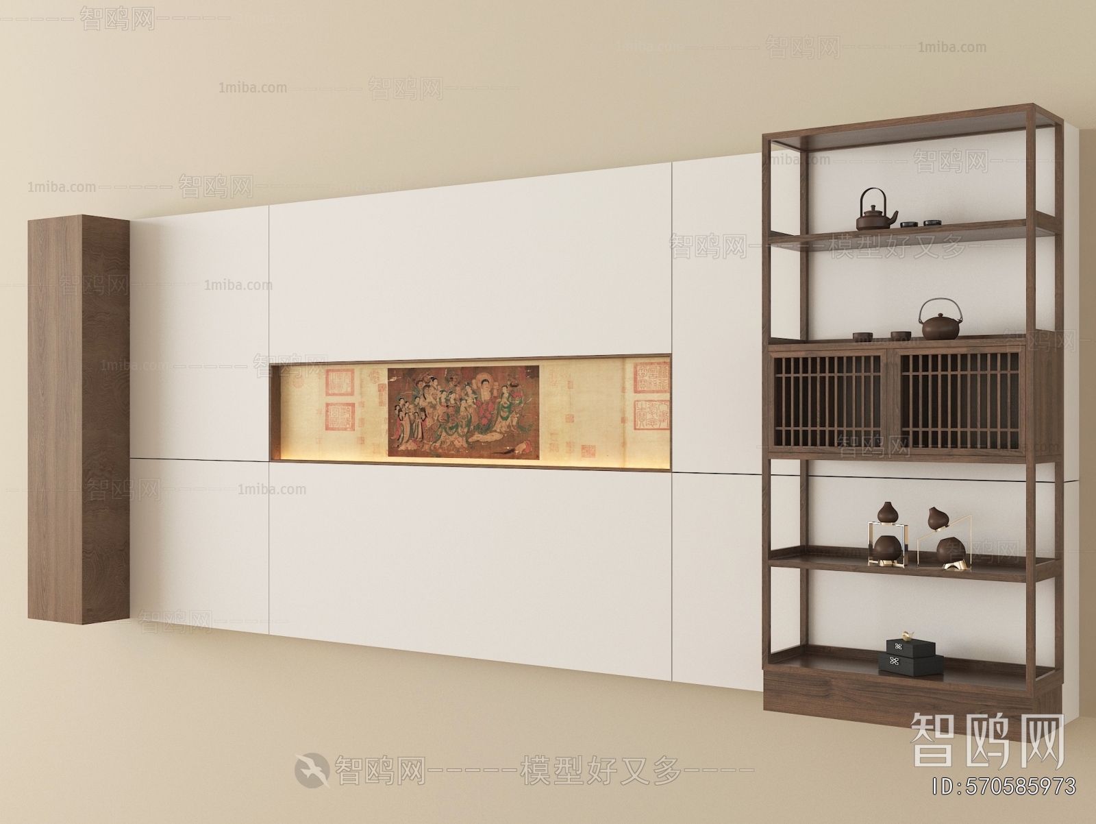 New Chinese Style TV Wall