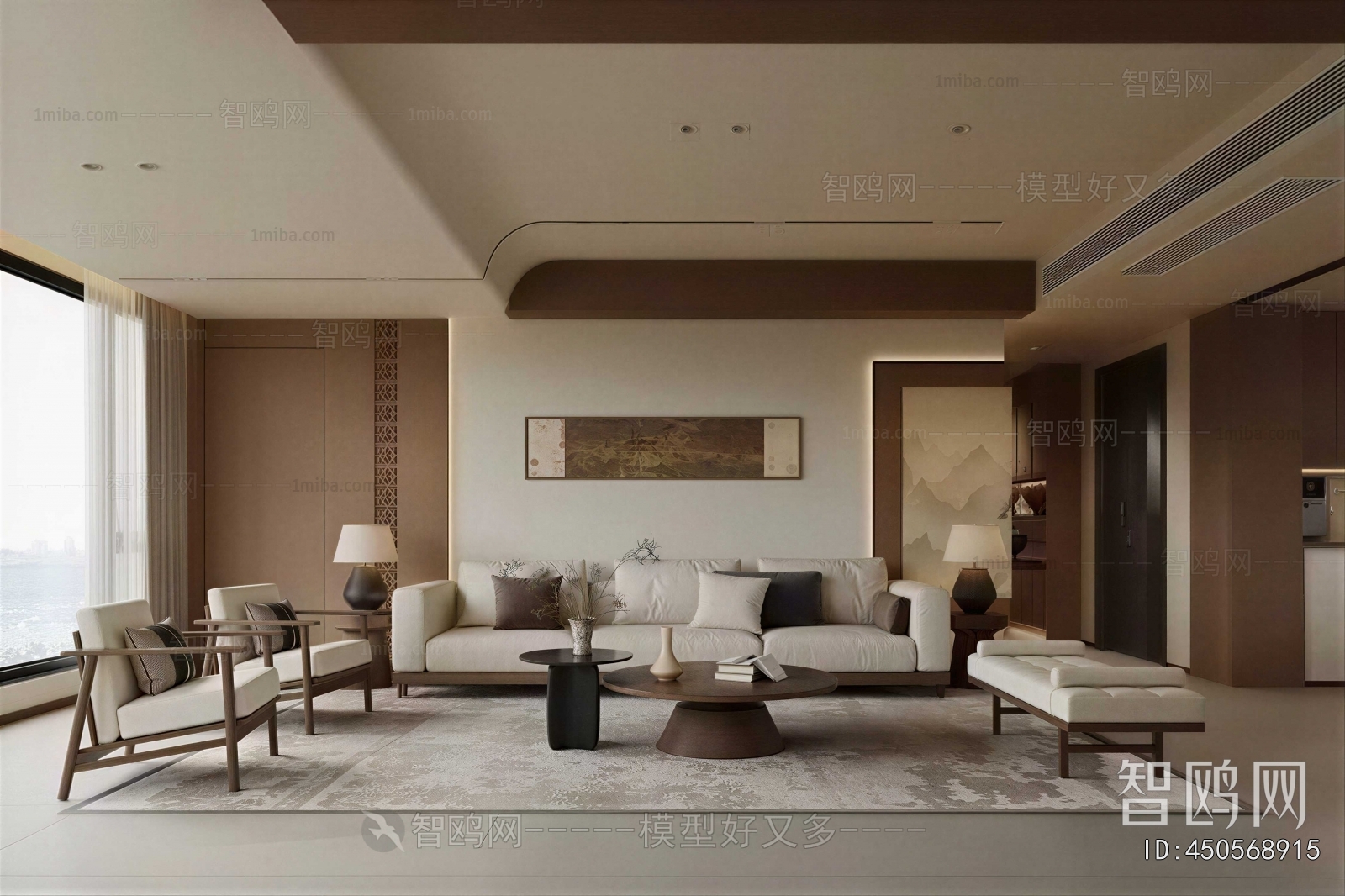 New Chinese Style A Living Room