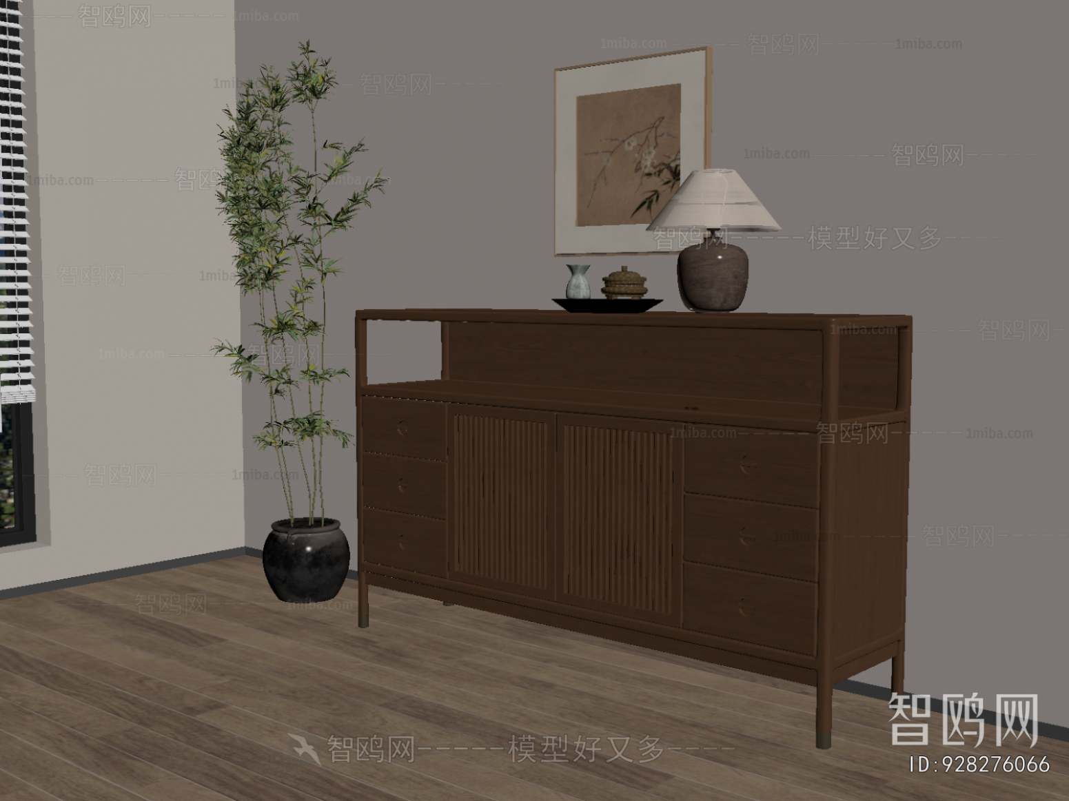 New Chinese Style Side Cabinet