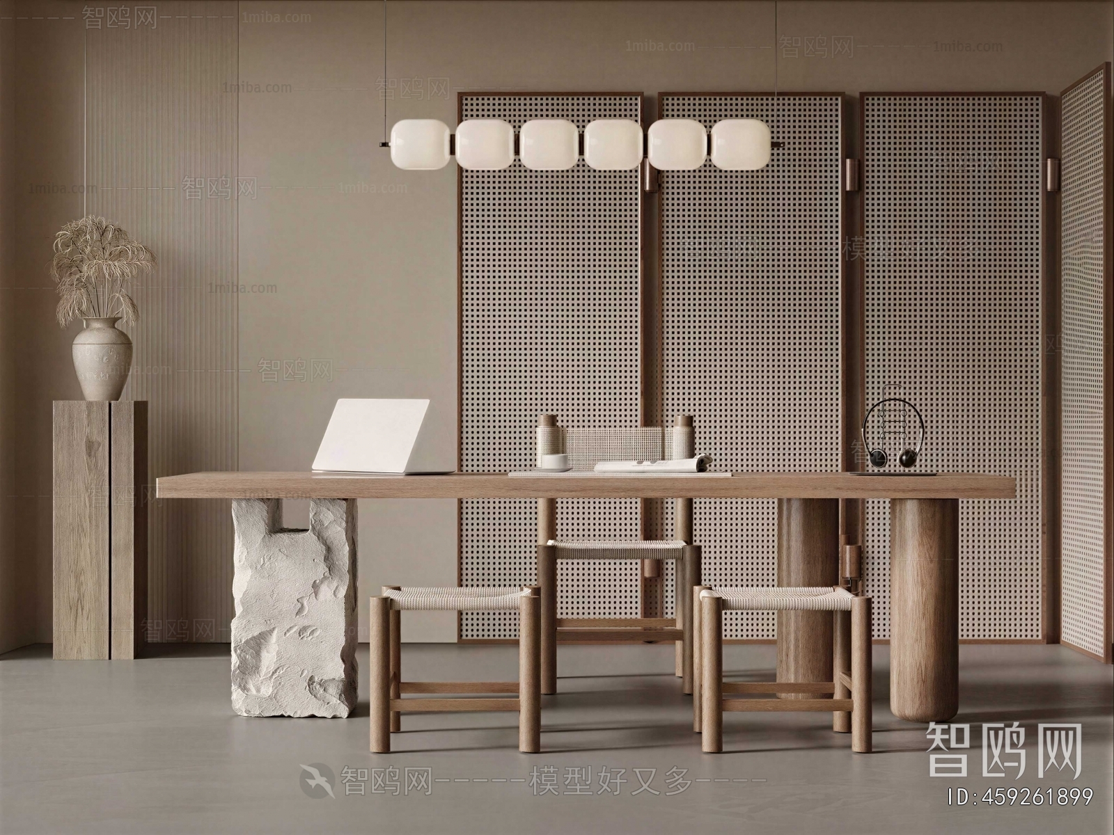 New Chinese Style Computer Desk And Chair