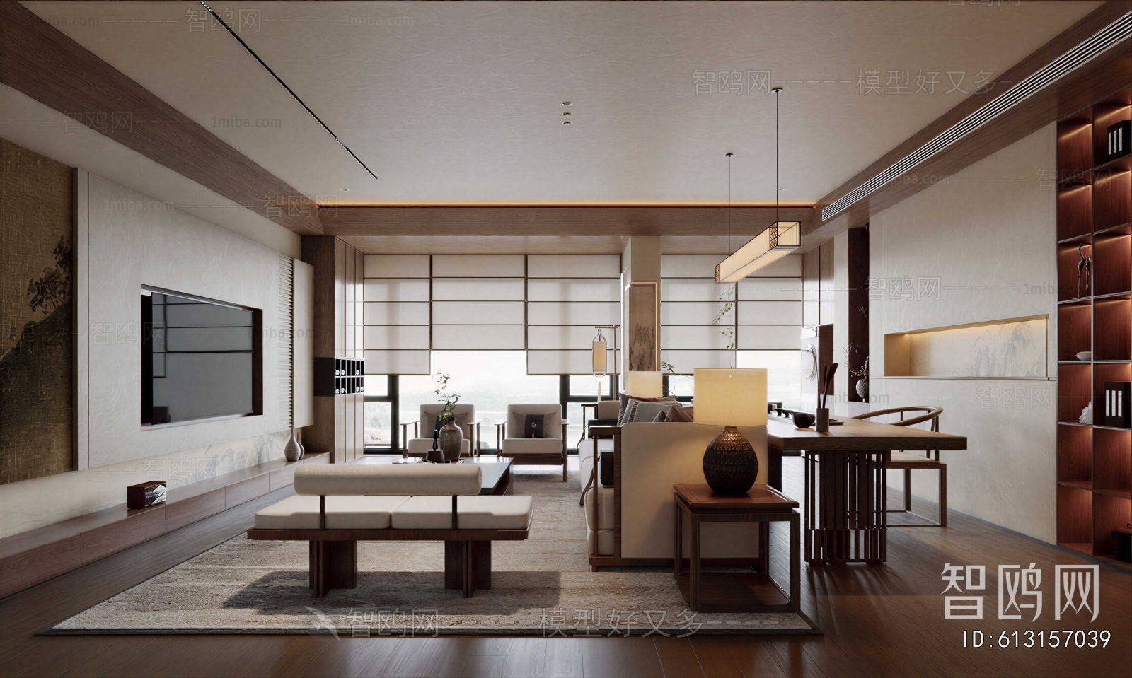 New Chinese Style A Living Room