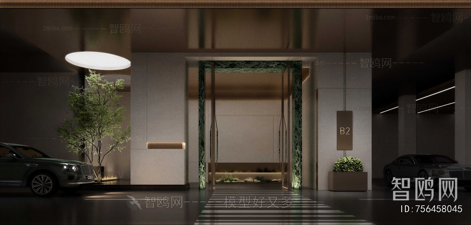 Modern Underground Parking Lot