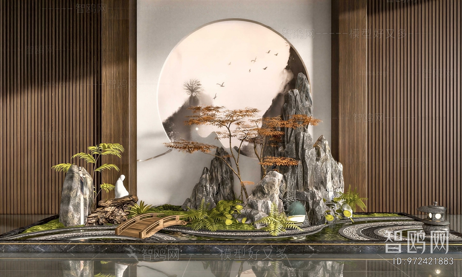 New Chinese Style Plant Landscaping