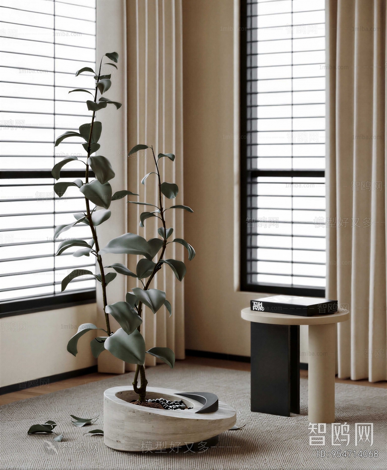 Modern Ground Green Plant Potted Plants