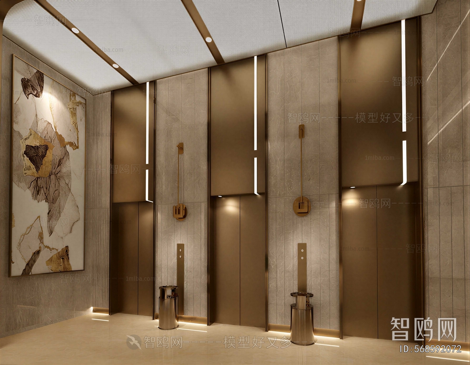 Modern Office Elevator Hall