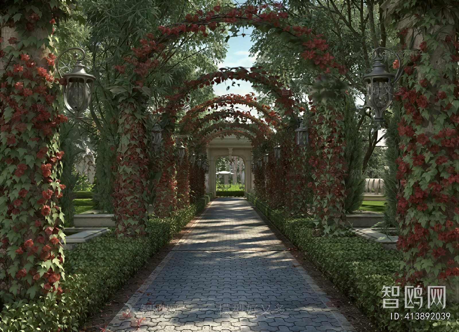 European Style Courtyard/landscape