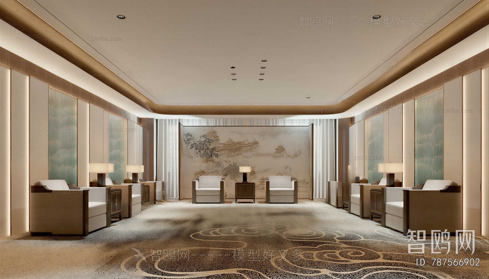 New Chinese Style Reception Room