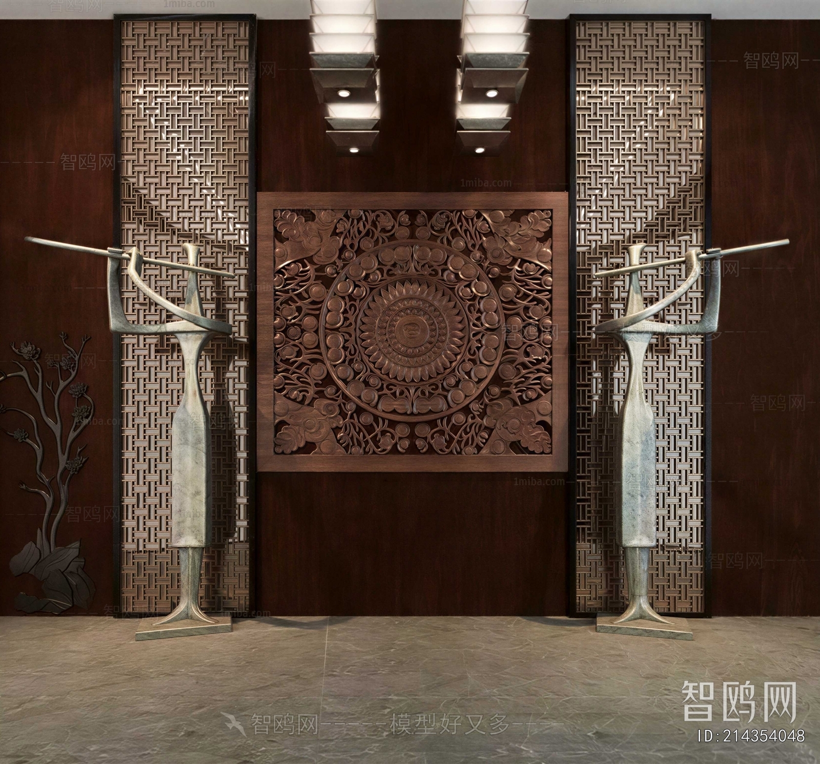 New Chinese Style TV Wall