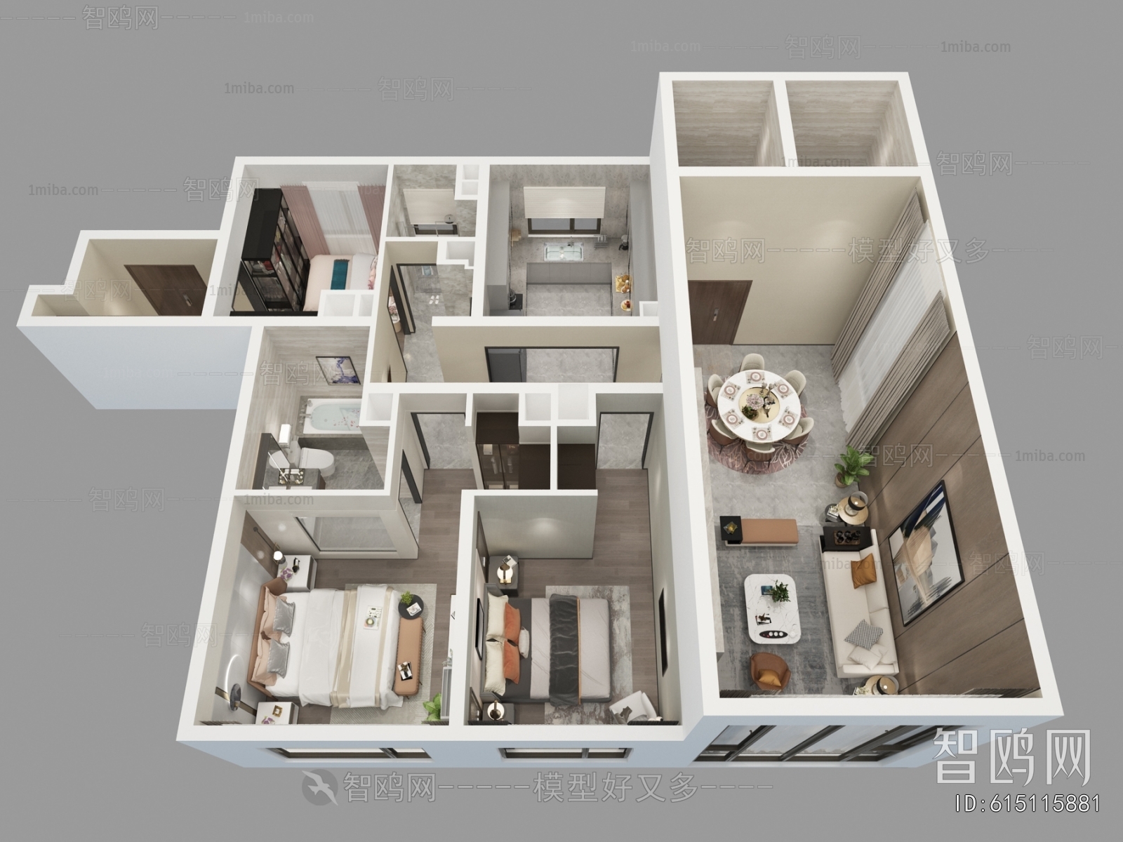 Modern A Bird's-eye View Of Home Decoration