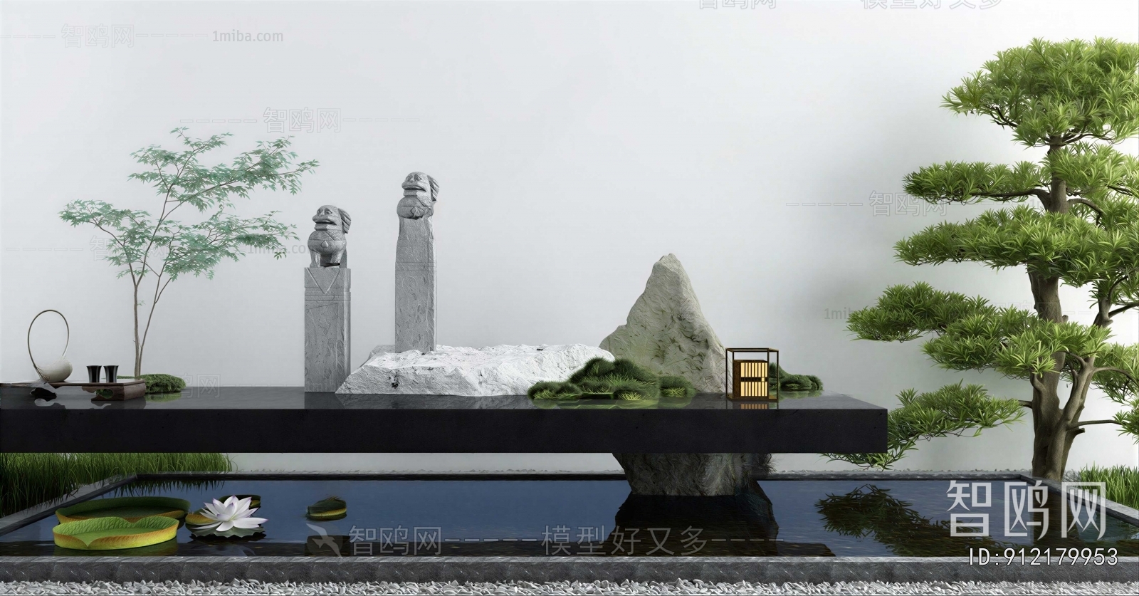 New Chinese Style Rockery Waterscape