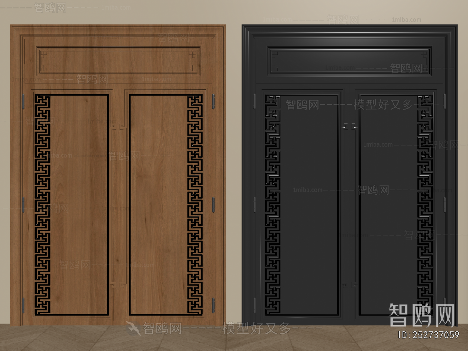 New Chinese Style Double Door