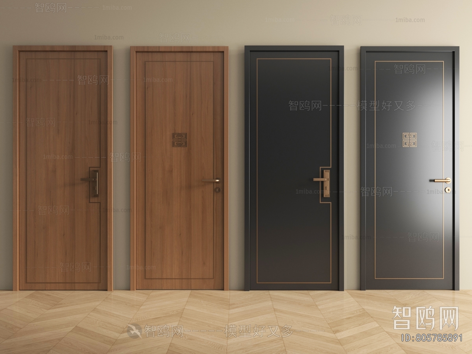 New Chinese Style Single Door