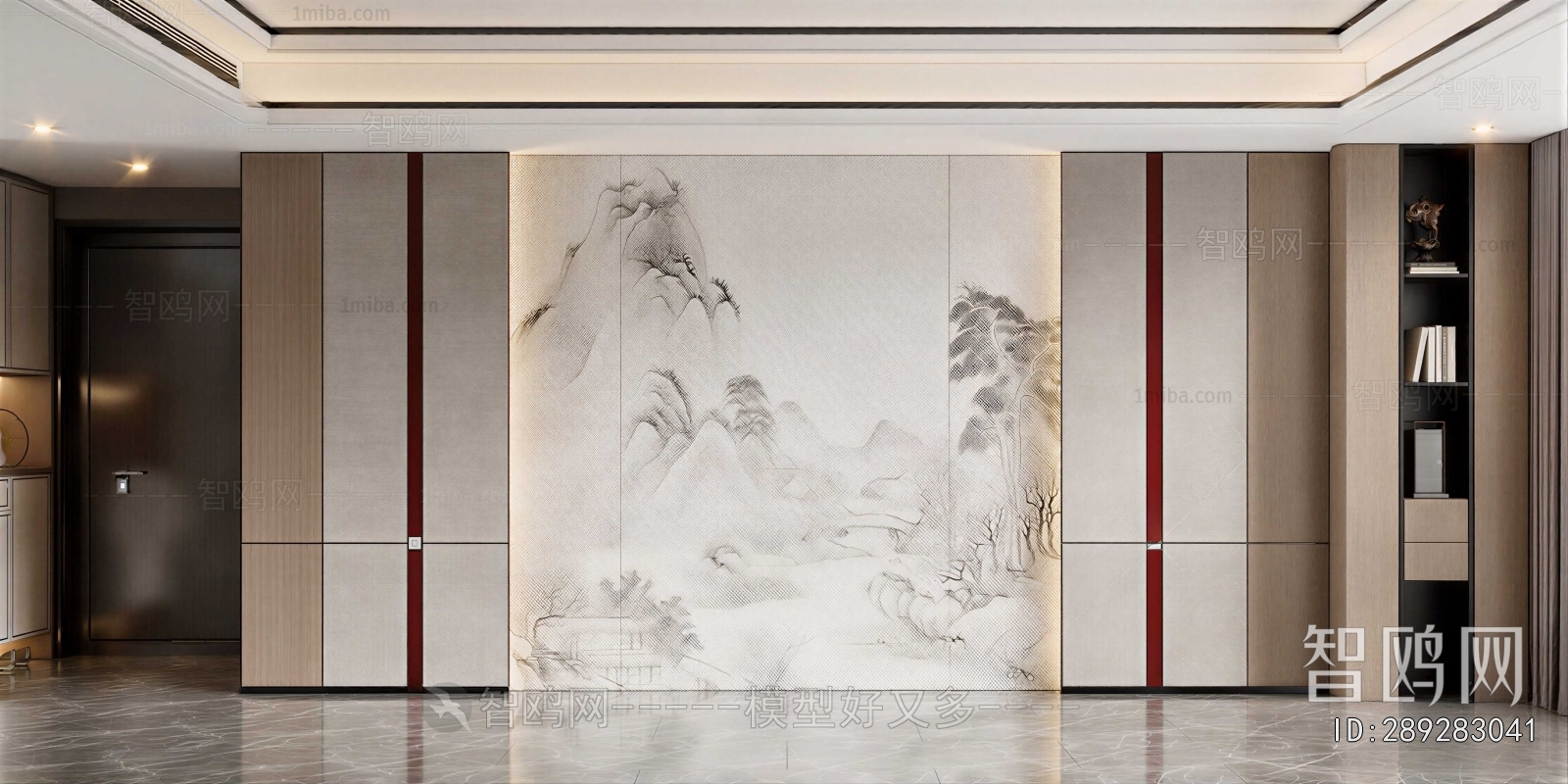 New Chinese Style TV Wall