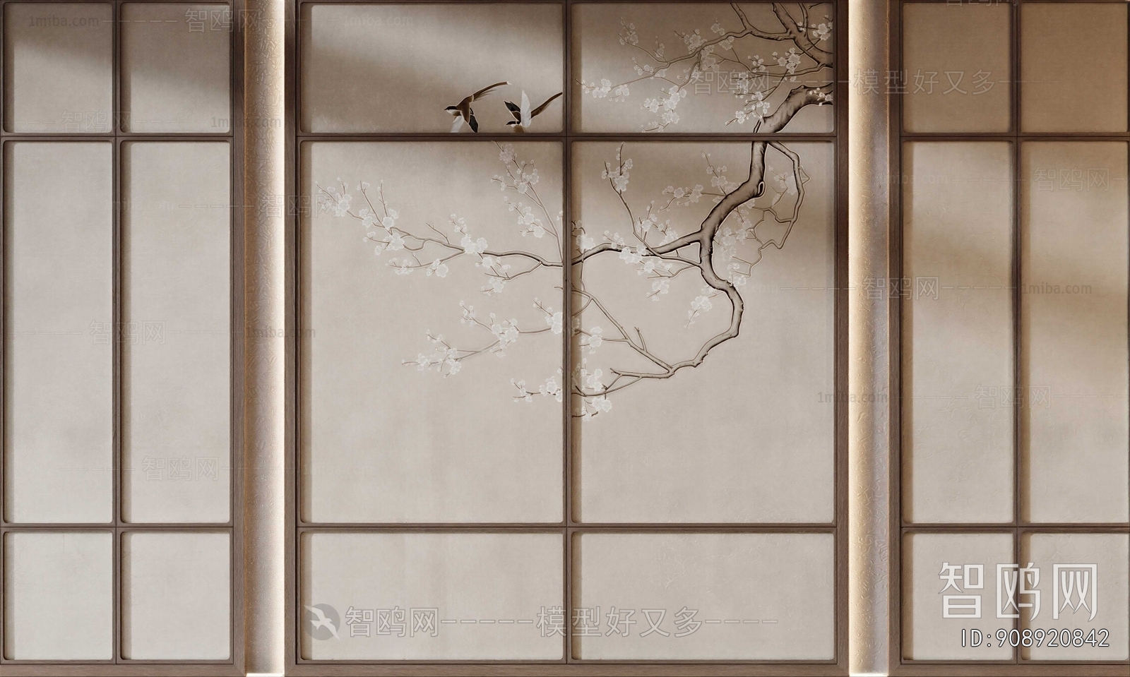 New Chinese Style TV Wall