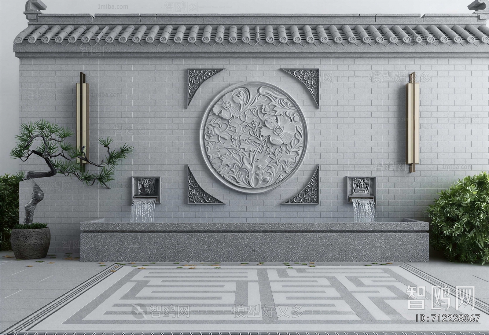 New Chinese Style Landscape Wall