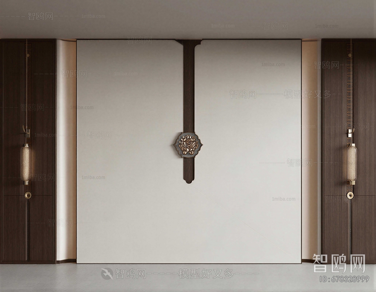 New Chinese Style TV Wall