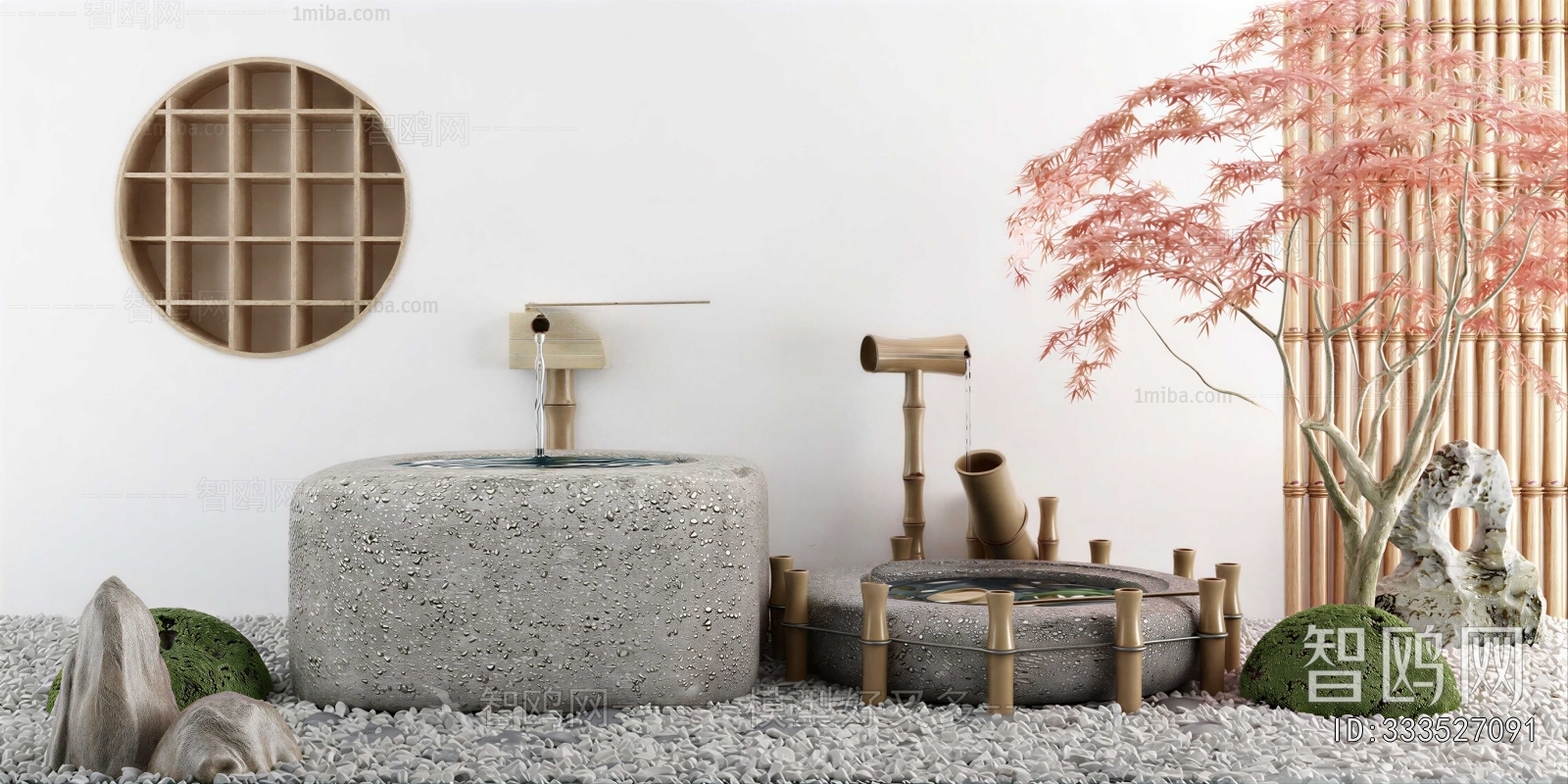 New Chinese Style Rockery Waterscape